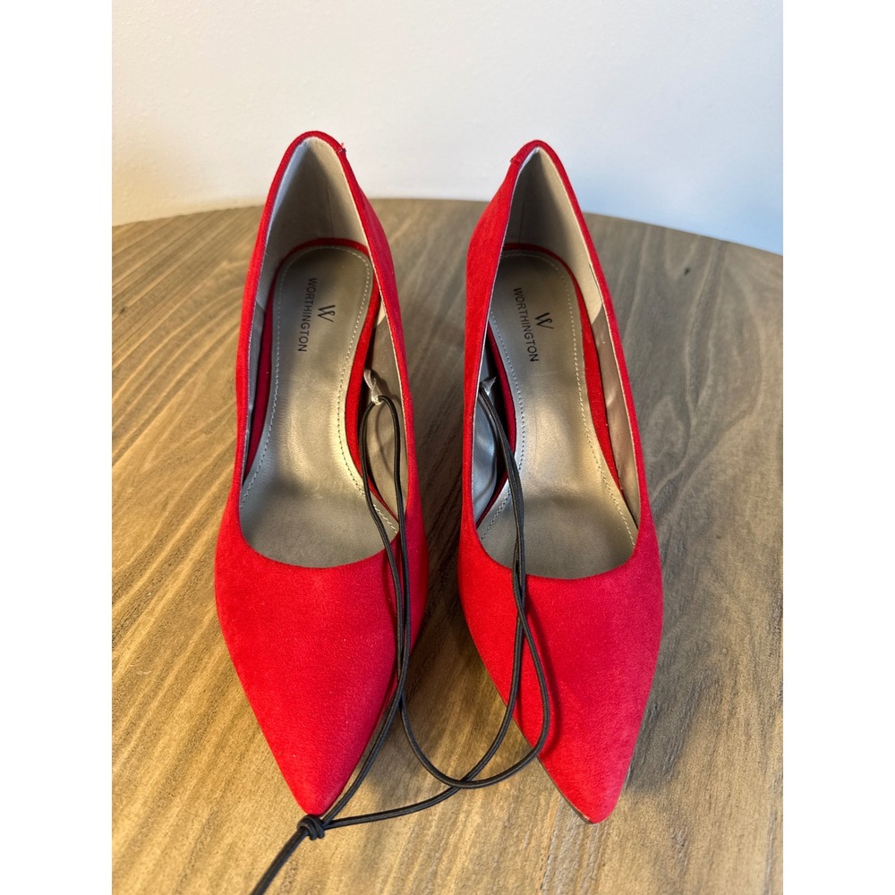 Worthington Danika Pumps Women's 6.5M Red New Kitten 1.5" Heel Pointed Toe